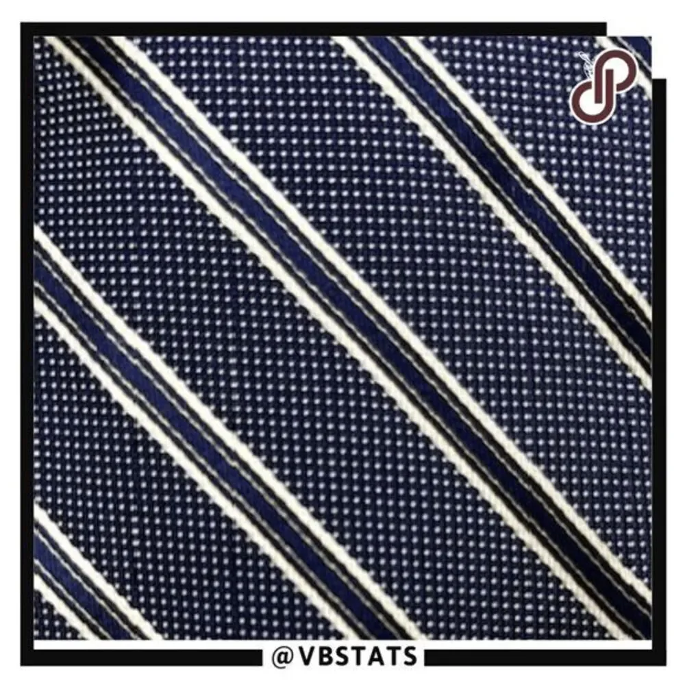 Brooks Brothers Men's Stain‎ Resistant Striped Silk Neck Tie Navy Blue White